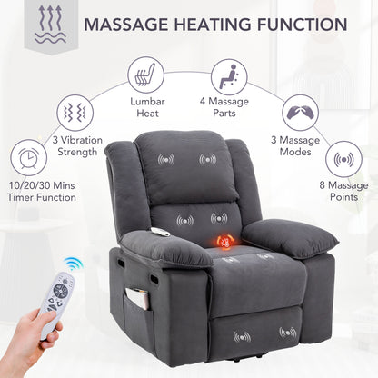 Euphoria Power Lift  Massage Recliner Chair - Gray