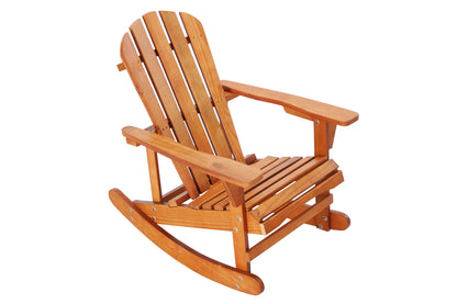 Garvin Adirondack Rocking Chair Solid Wood - Walnut