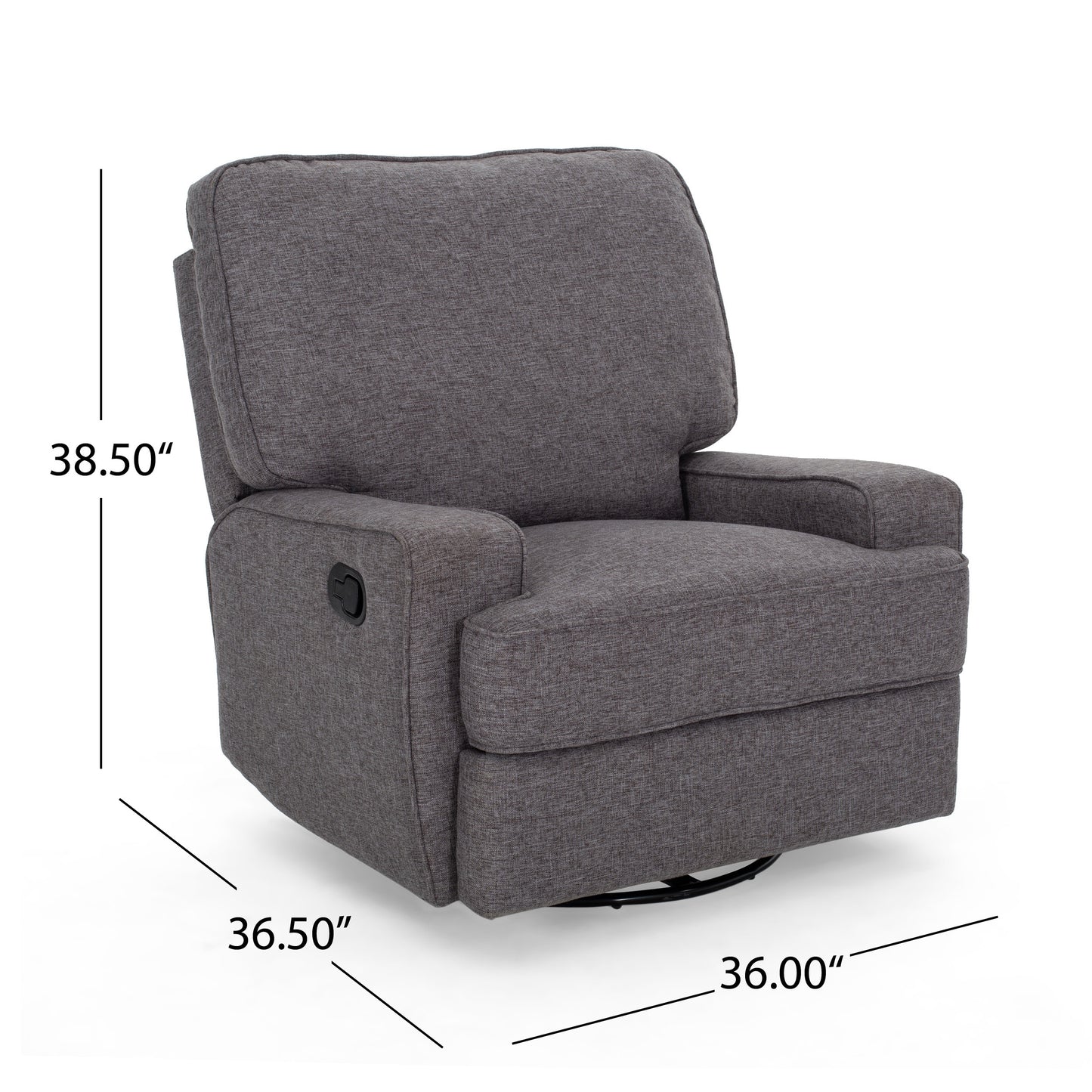 Brooks Manual Recliner Chair - Charcoal