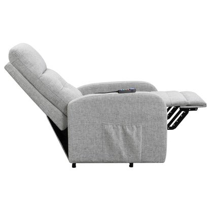 Branson Tufted Power Lift Recliner - Gray