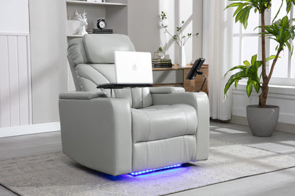 Orbit Power Motion Recliner - Light  Grey