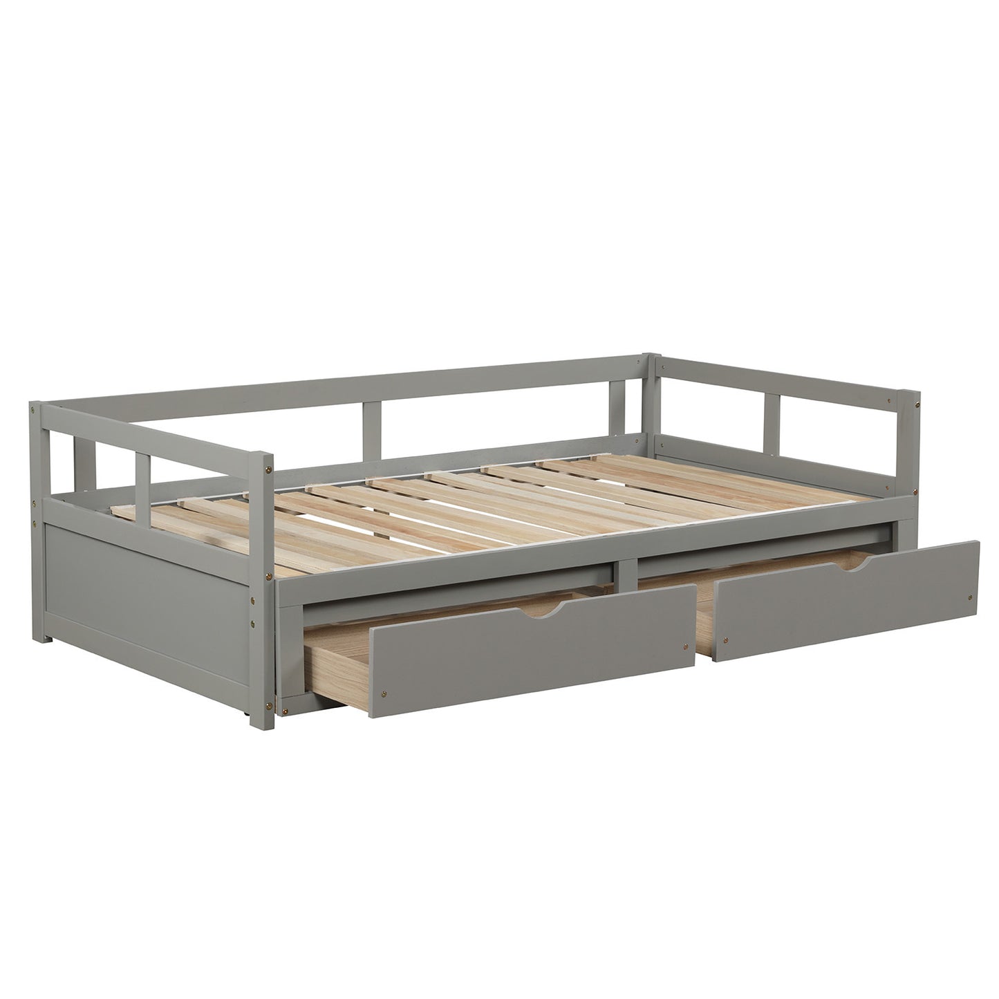 Urban Twin Size Wooden Daybed with 2 Drawers - Gray