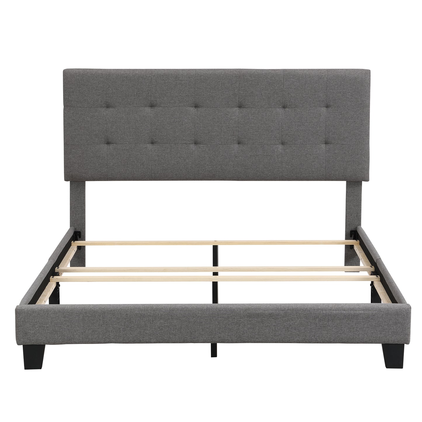 Eve Queen Size Platform Bed Frame - Gray