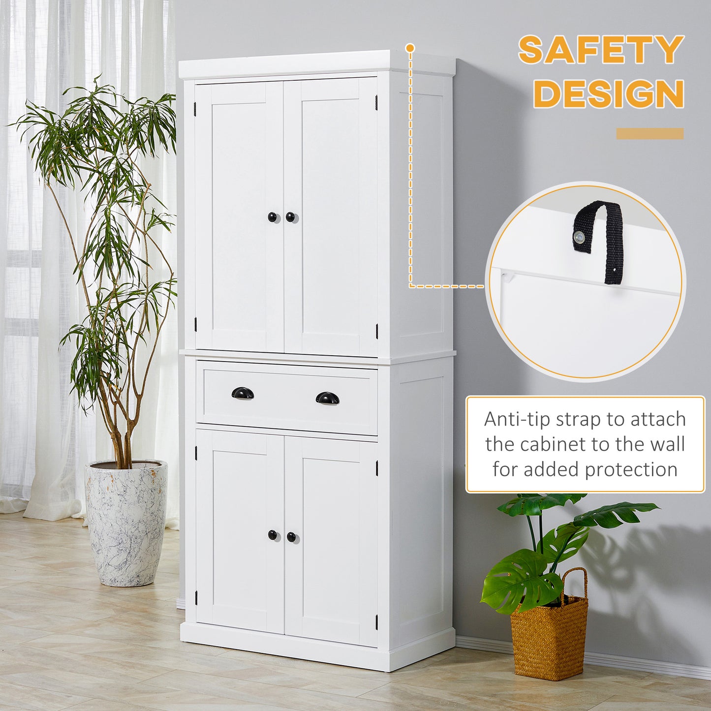 Spencer II Tall Storage Cabinet - White