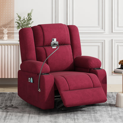 Dawson Power Lift Recliner with Massage - Red