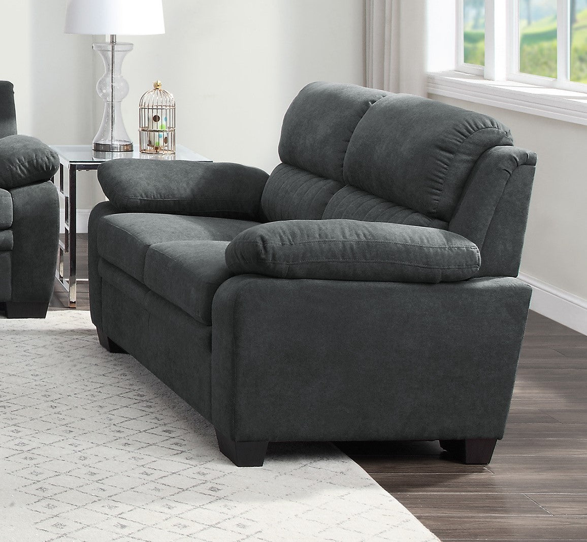 Marsh Fabric Loveseat  - Dark Gray