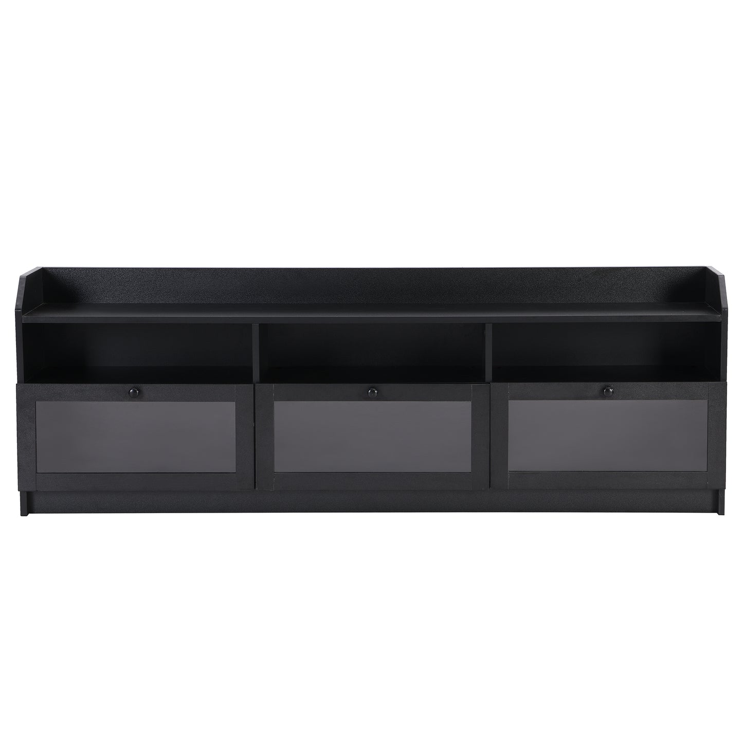 Ashton TV Stand with Acrylic Board Door - Black