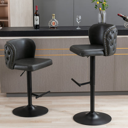 Apex Swivel Barstools - Dark Gray  Set of 2