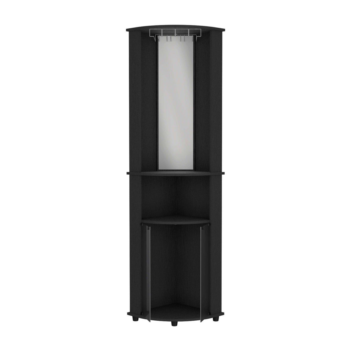 Leon Corner Bar Cabinet - Black