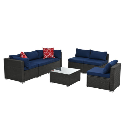 Vito Outdoor Patio Seating Set - Blue