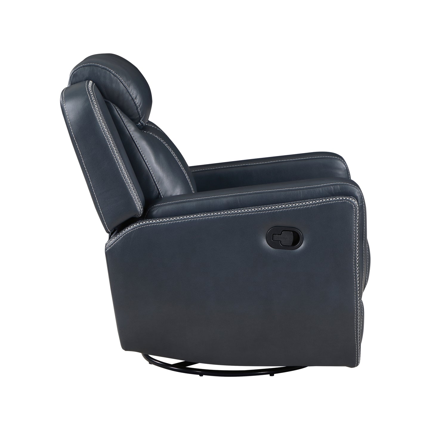 Miller Modern Swivel Glider Reclining Chair - Blue