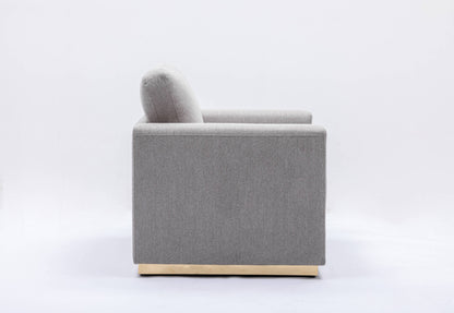 Valin Gray Linen Loveseat