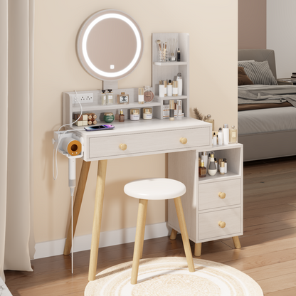 Round II Makeup Vanity Desk Set