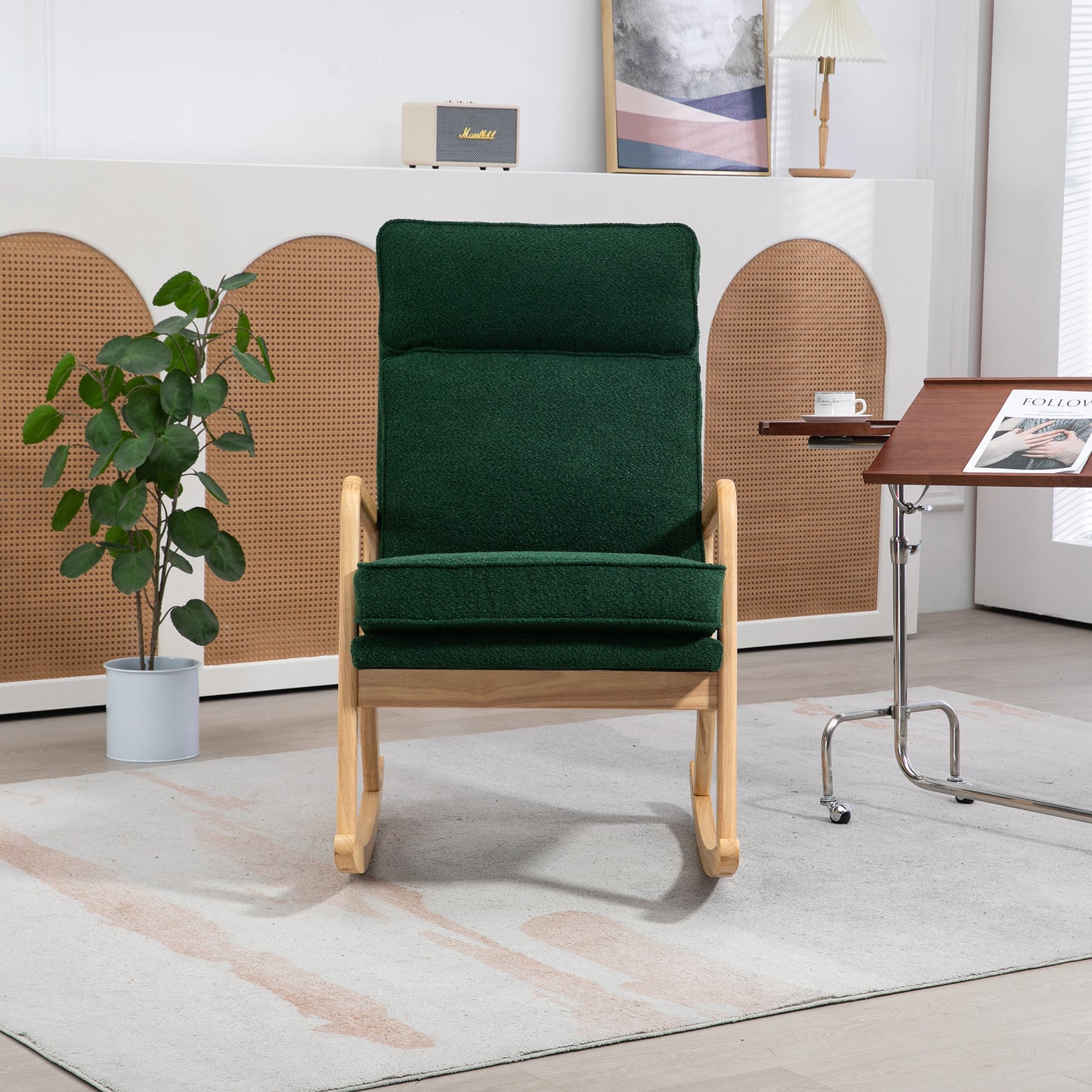 Barton Modern Rocking Chair - Green