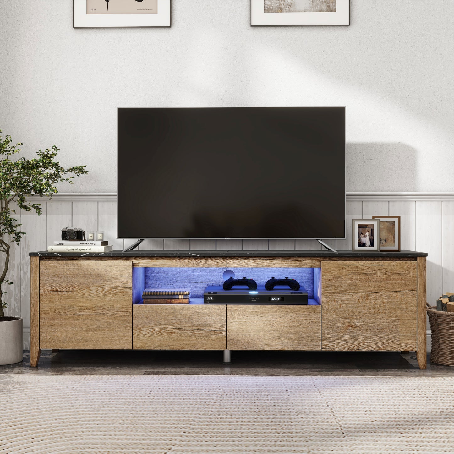 Kat TV Media Entertainment Console - Natural