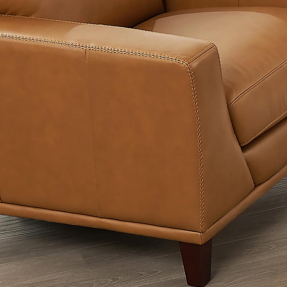 Soma Leather Loveseat - Cognac