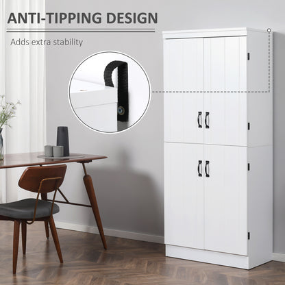 Frado Tall Freestanding Storage Cabinet - White