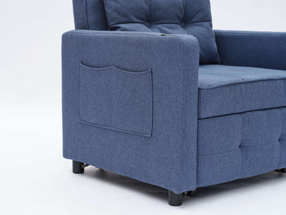 Sleeper Chair 3-in-1 Convertible - Navy Blue