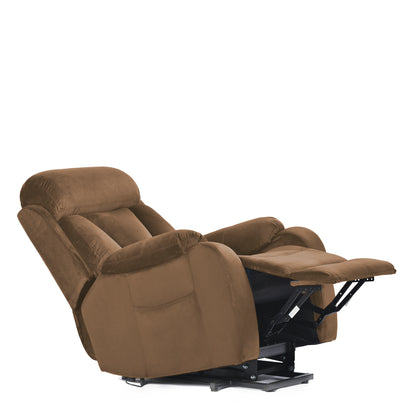 Rios Velvet Lift Chair Recliner - Brown