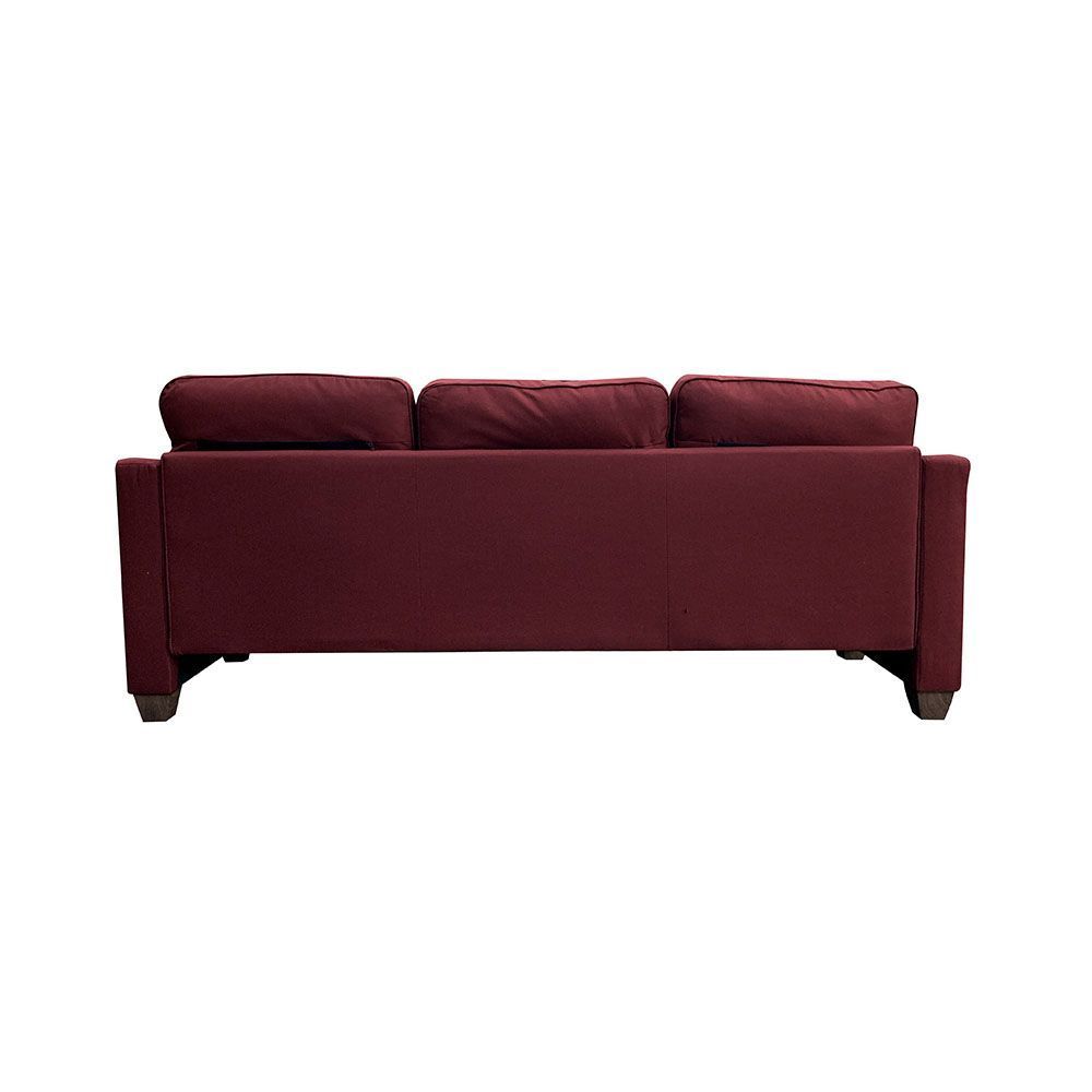 Cleavon  Sectional Linen Sofa w/2 Pillows - Red