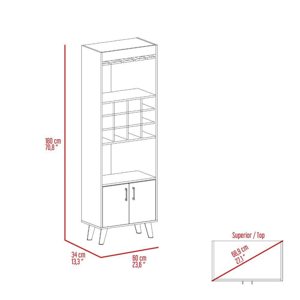 Bulla Bar Cabinet - Dark Walnut