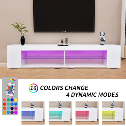 Jazz LED TV Stand Entertainment Center - White