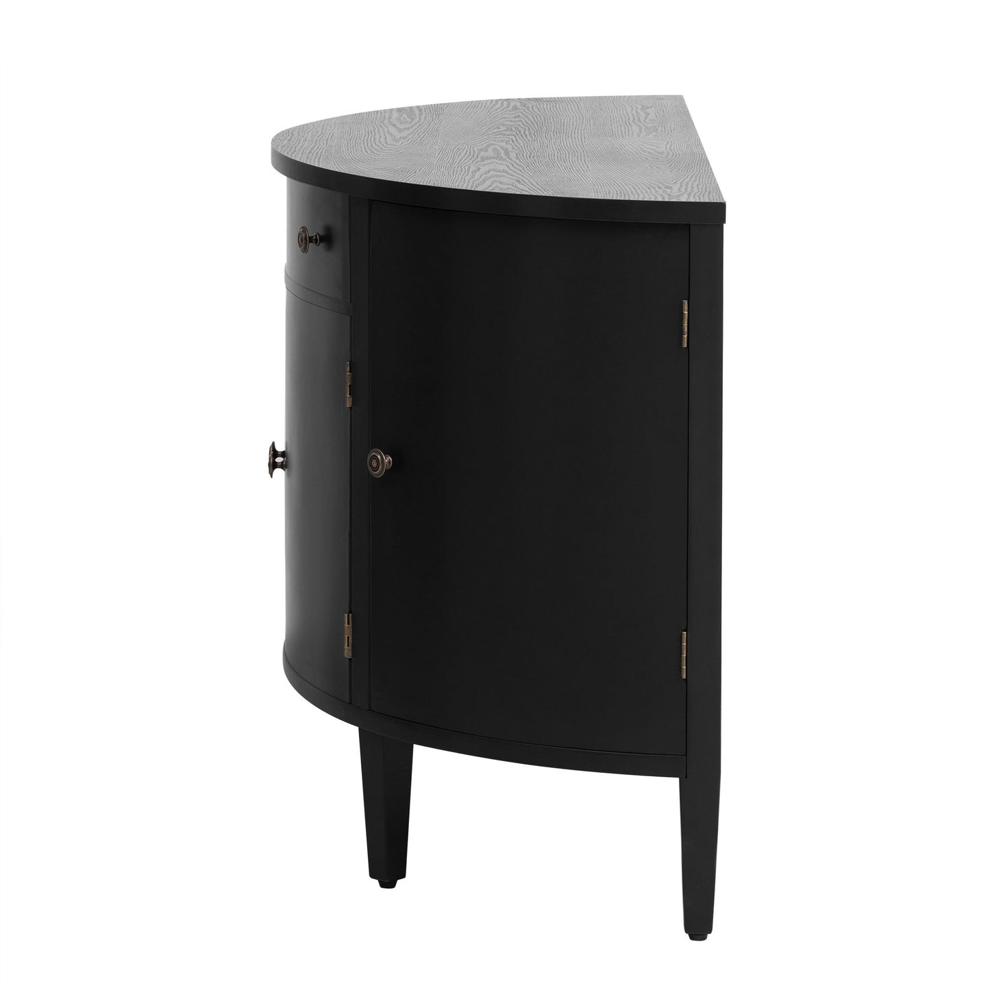 Hobs Curved Design Storage Cabinet - Black