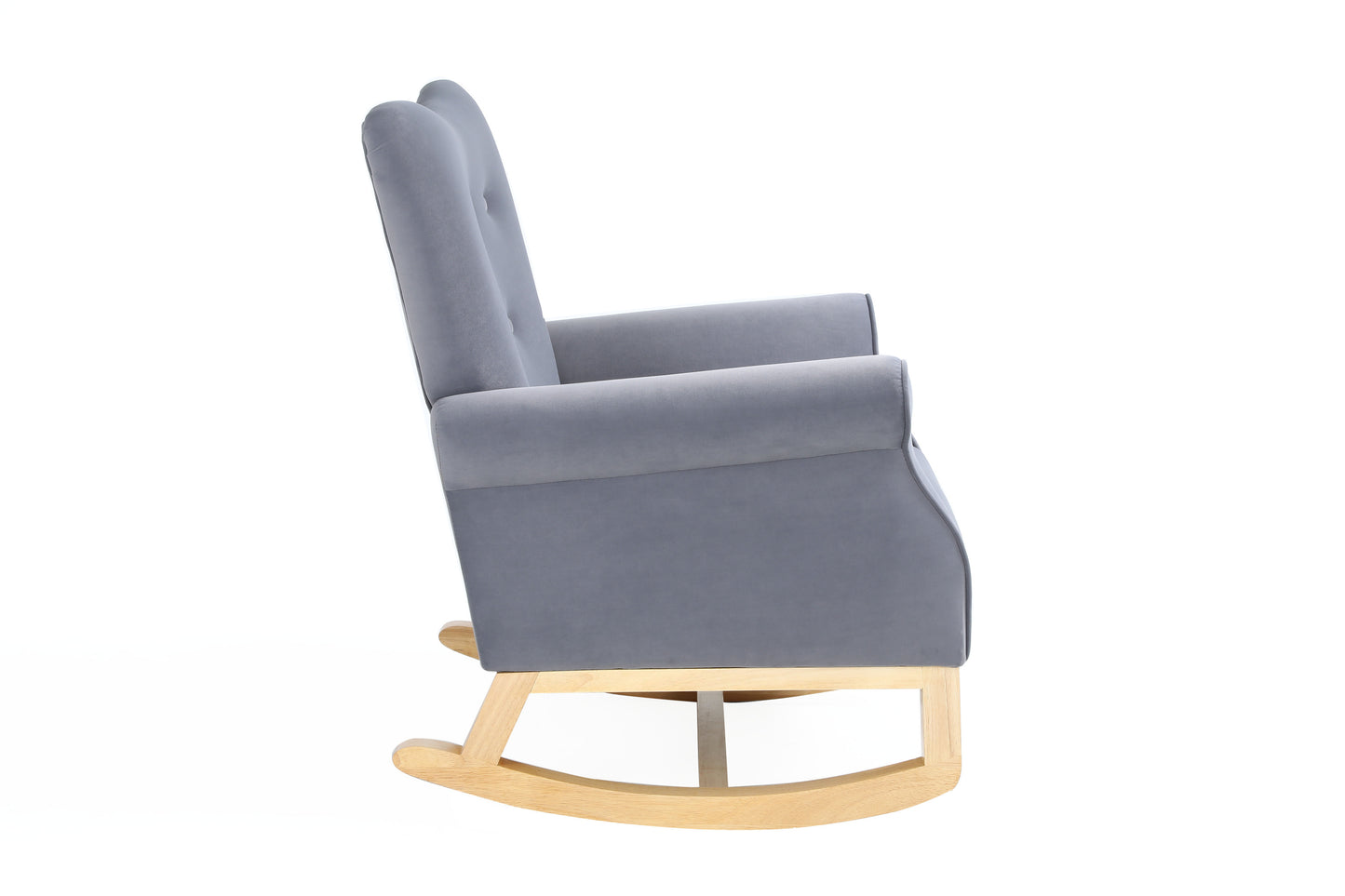 Jarvis Velvet Rocking Chair - Gray