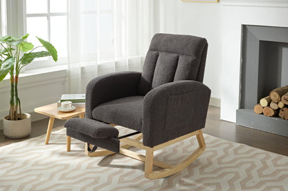 Parker II Modern Accent Rocking Chair - Gray