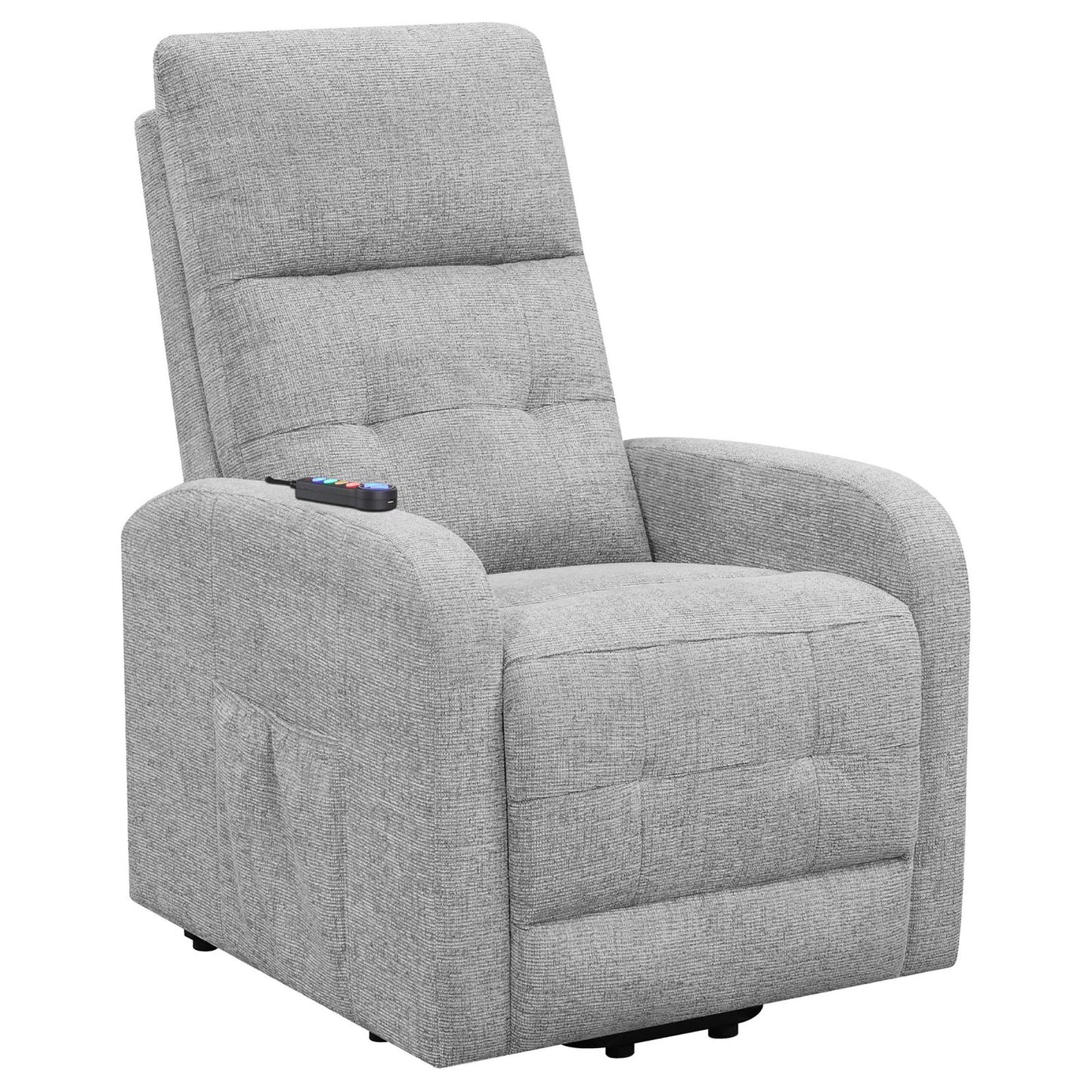 Branson Tufted Power Lift Recliner - Gray