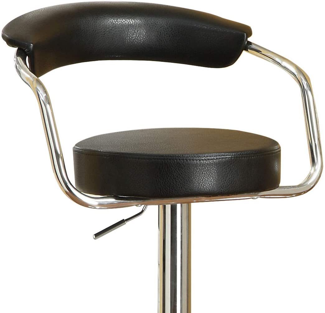 Park Adjustable Swivel  Bar Stool - Black Set of 2