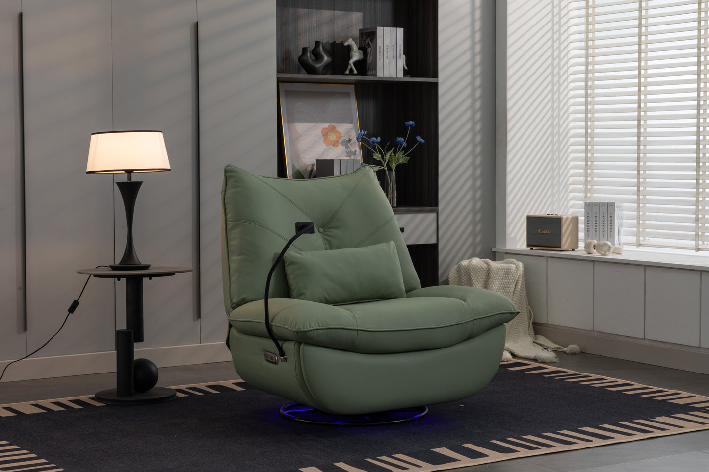 Bravo 270 Swivel Glider Recliner Chair - Green