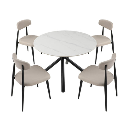 Baxley Curved Dining Chairs (Set of 6) - Light Gray