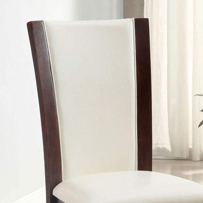 Tova Dining Chair (Set of 2) - White+Dark Cherry