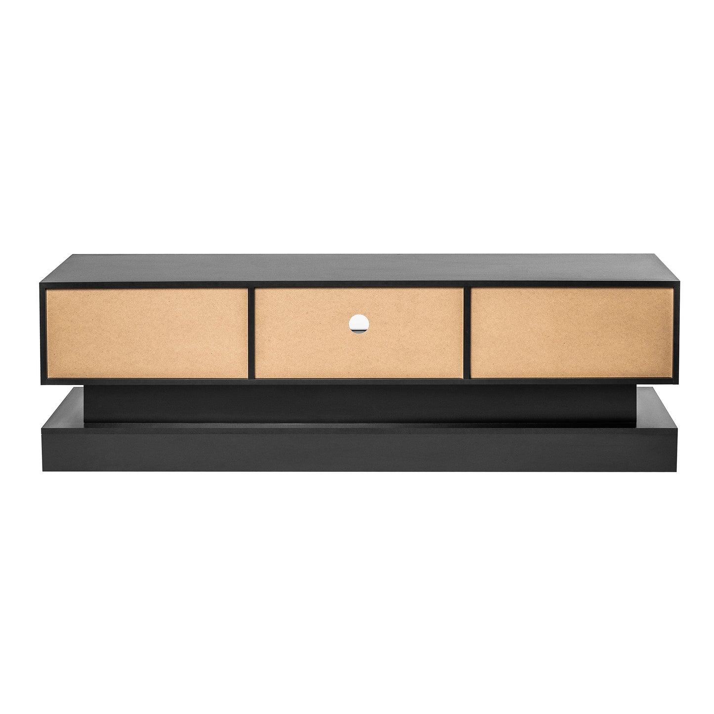 Scape 65 inchesGlossy TV Stand with LED Lights- Black