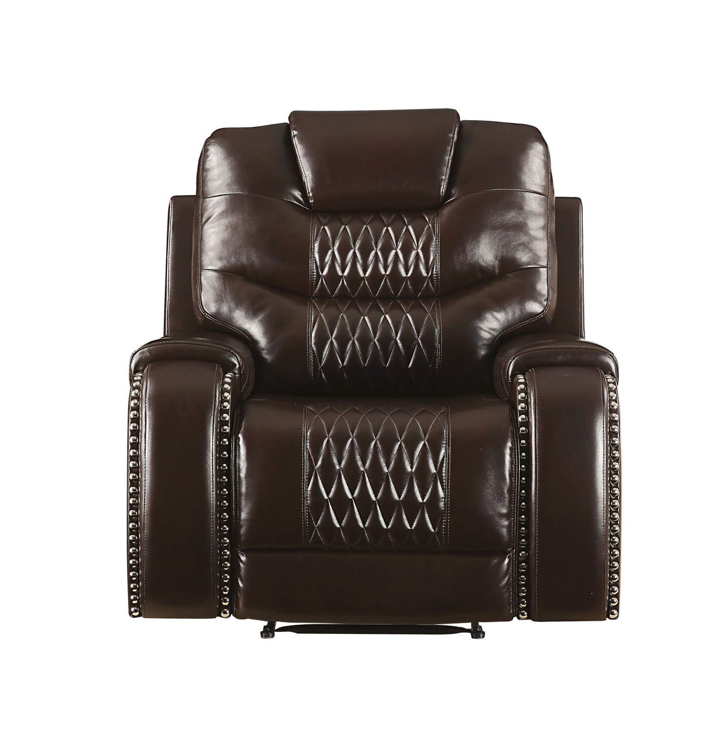 Braylon PU Recliner (Power Motion) - Brown