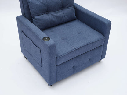 Sleeper Chair 3-in-1 Convertible - Navy Blue