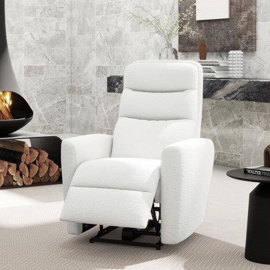 Bloomy High-Back Power Recliner Motion Chair - White