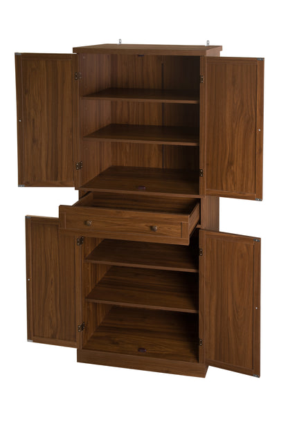 Robu 4 Door Cabinet with 1 Drawer - Walnut