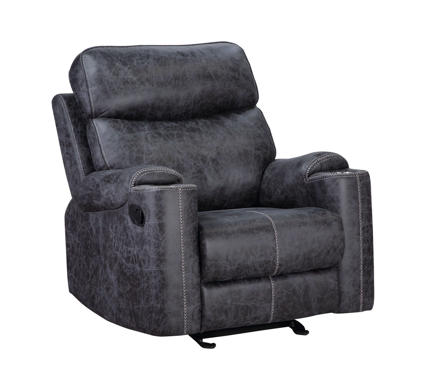 Hirah Motion Glider Recliner Chair - Dark Gray