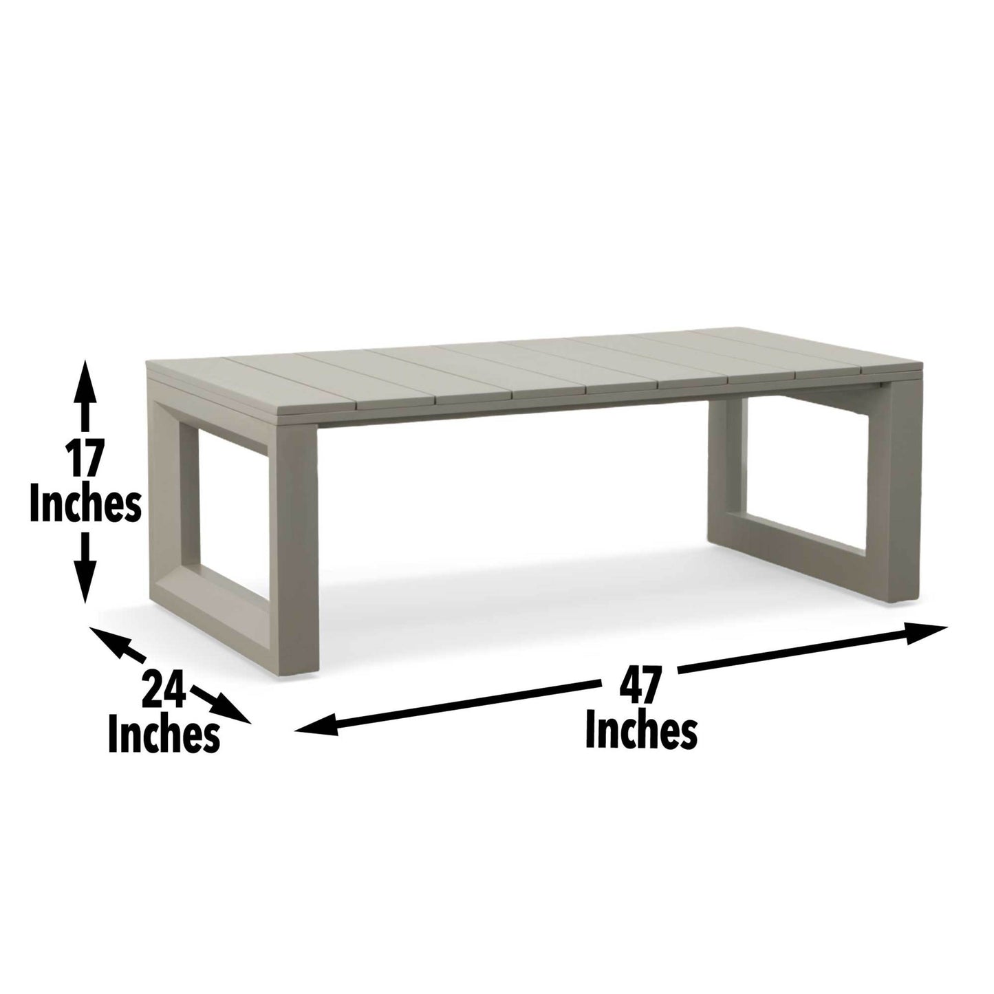 Baze Outdoor Contemporary Cocktail Table - Tan