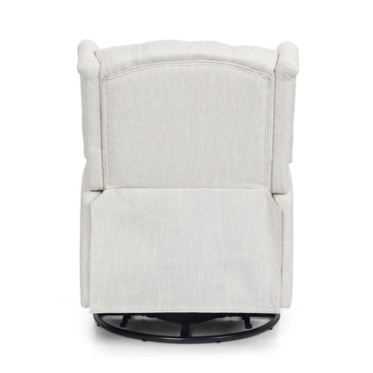 Mylo Manual Recliner Chair with 360-Degree Swivel - Beige