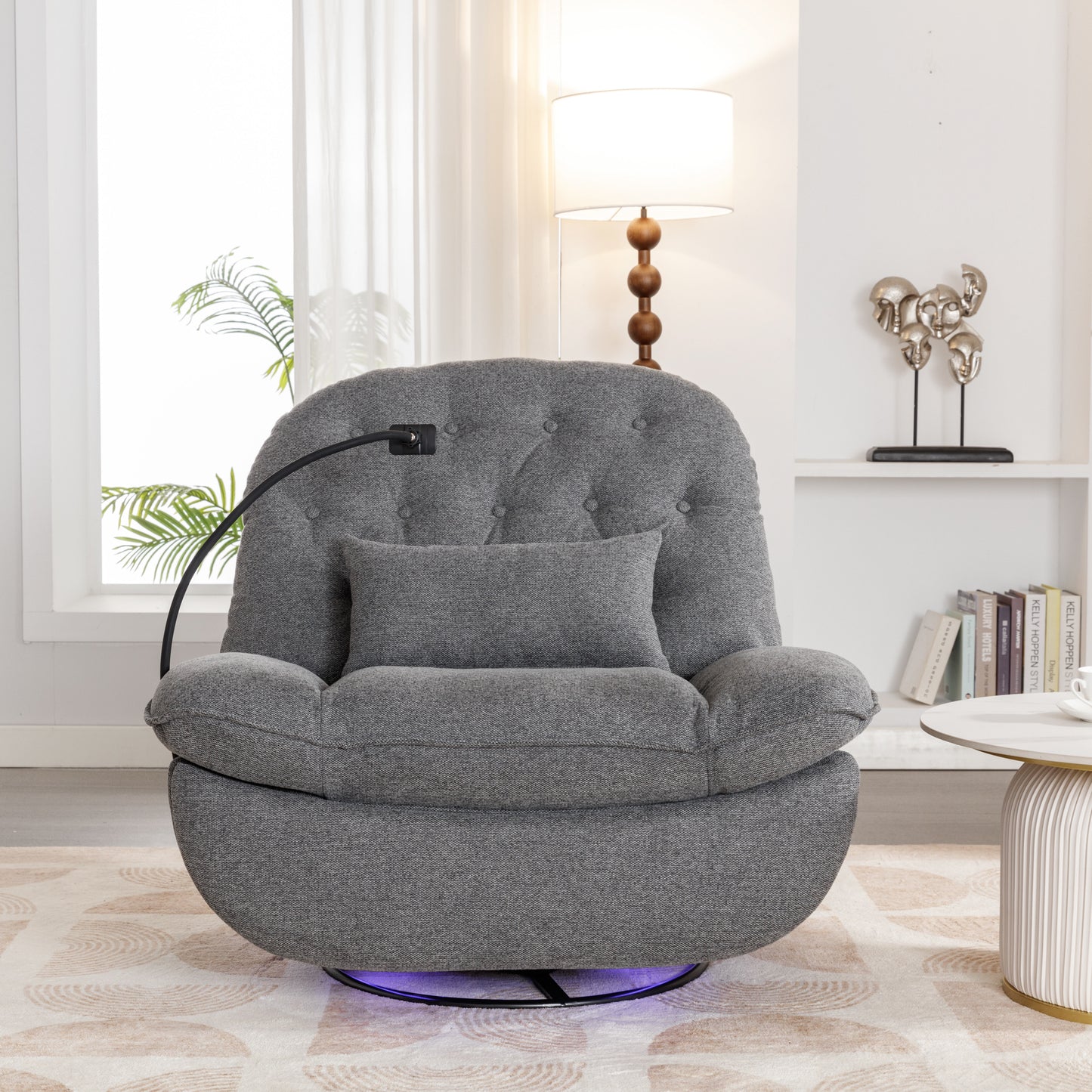 Roxie 270 Degree Swivel Power Recliner with Voice Control - Gray