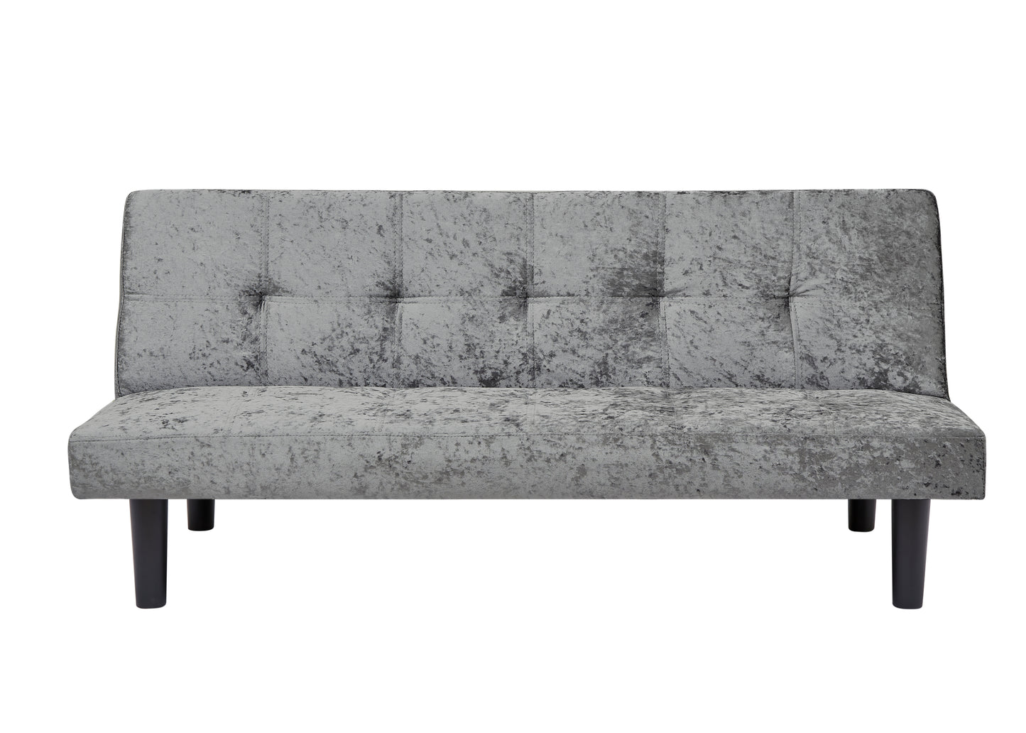 Iced Velour Convertible  Sofa Bed - Steel Gray