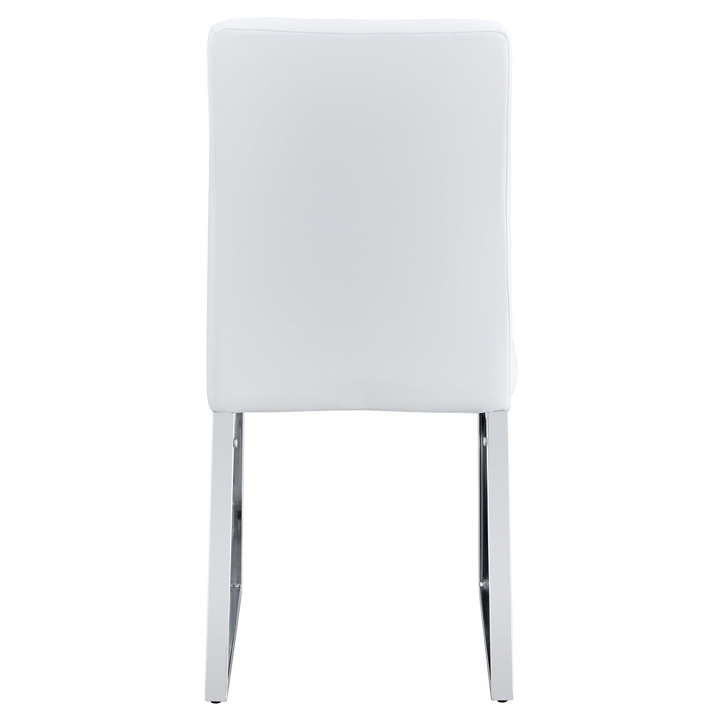 Lynn Dining Chairs with Stainless Leg (Set of 4) - White