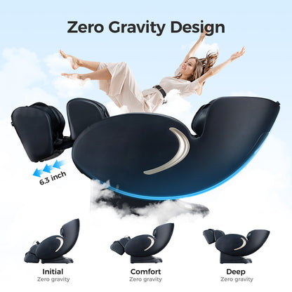 Axel 3D Full Body Zero Gravity Massage Recliner Chair with APP - Black