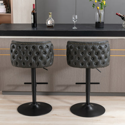 Apex Swivel Barstools - Dark Gray  Set of 2