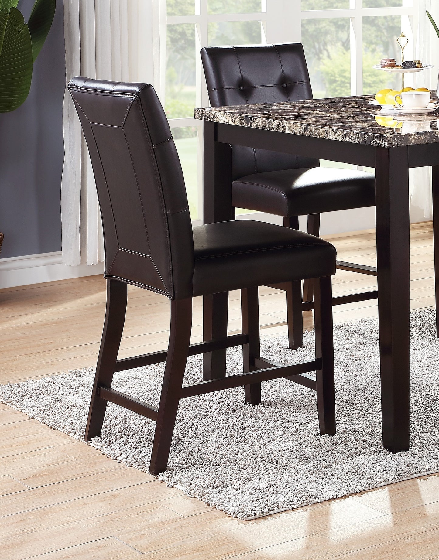 Ada Counter Height Chairs (Set of 2) - Brown