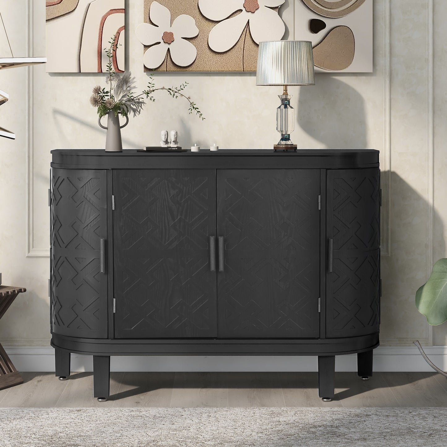 Tamra Sideboard Accent Cabinet - Black