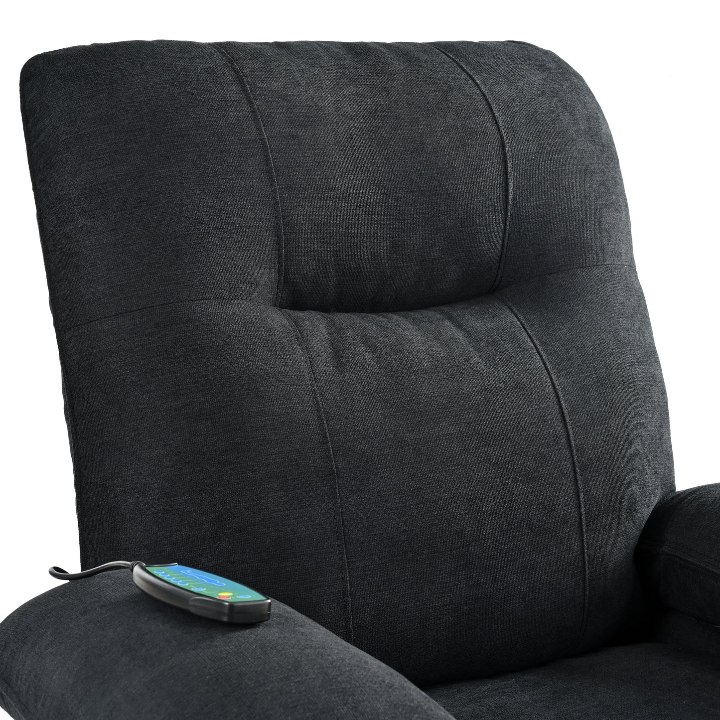 Aston Recliner Chair with Message and Heater - Black